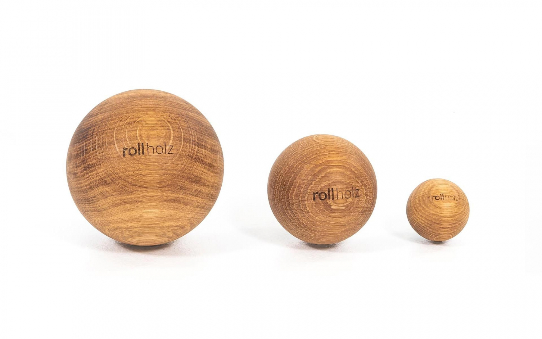 rollholz Kugel Set Eiche