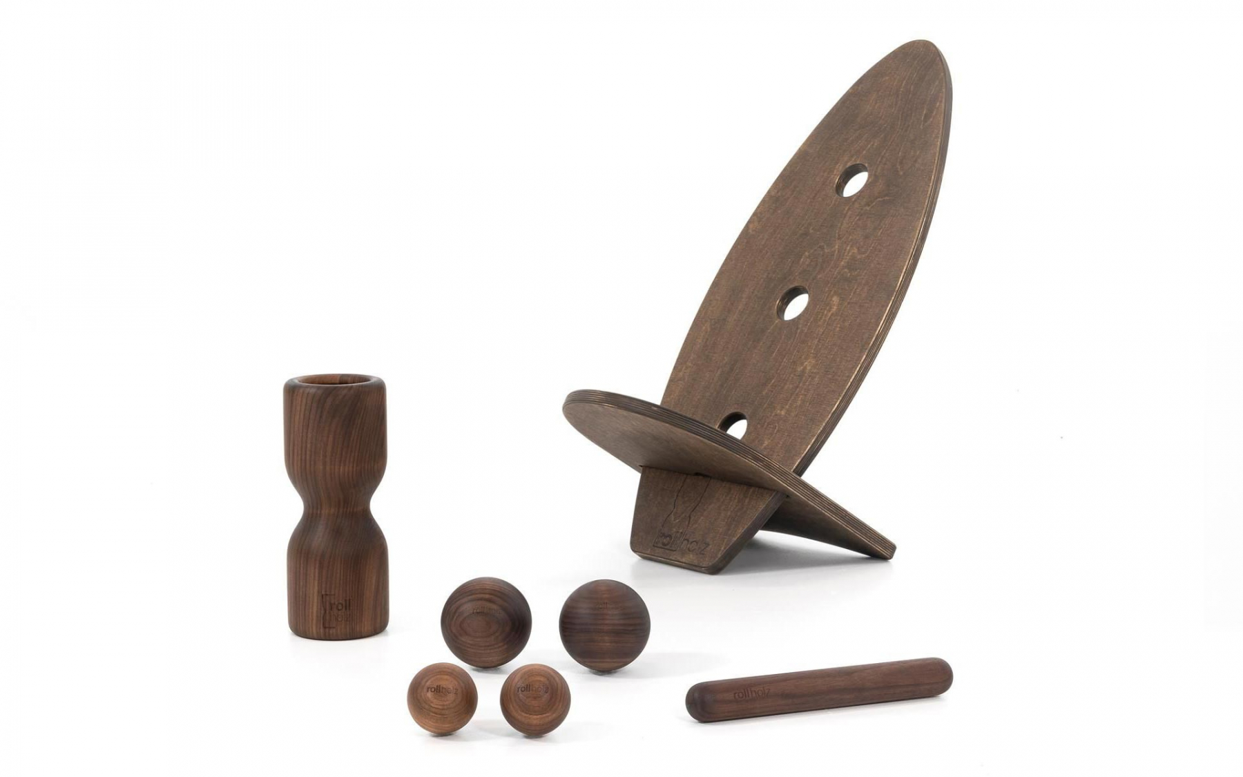 rollbrett Set Nussbaum groß