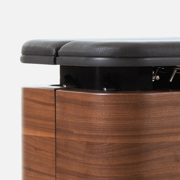 nohrd stepbox walnut step upholstery